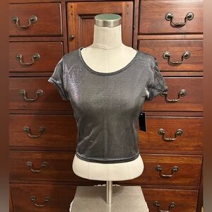 Metallic Gray Women's Top